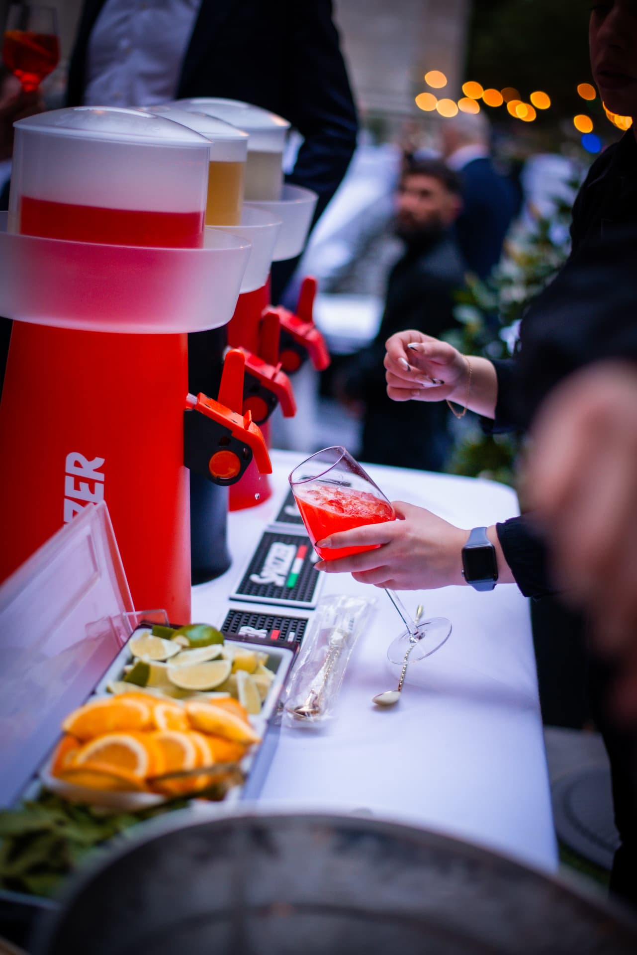Branded Sprizzer aperitivo station at a corporate activation